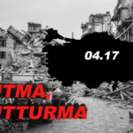 6 Şubat Kahramanmaraş depremleri anısına hazırlanmış, arka planda enkaz görüntüsü, siyah Türkiye haritası üzerinde saat 04.17, matem şeriti ve kırmızı renkli "Unutma, Unutturma" yazısı içeren görsel.